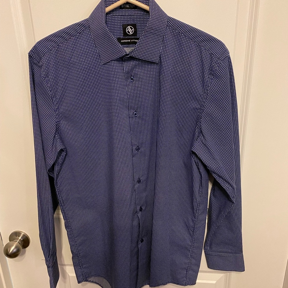 Adrienne Vitadinni blue dress shirt.